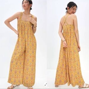 Anthropology Ollari yellow Jumpsuit